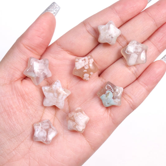 Mini Flower Agate Stars | 15-18mm