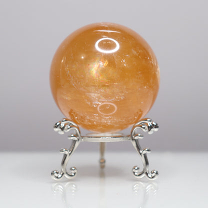Honey Calcite Sphere - Crescents & Crystals
