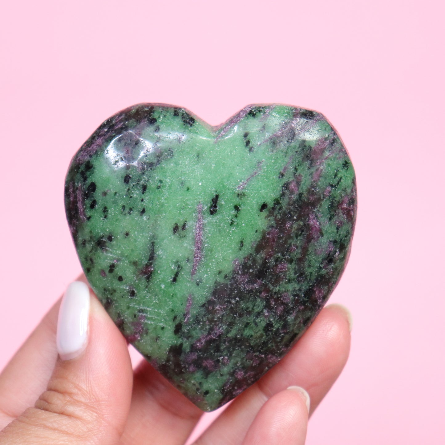 Ruby Zoisite Heart - Crescents & Crystals