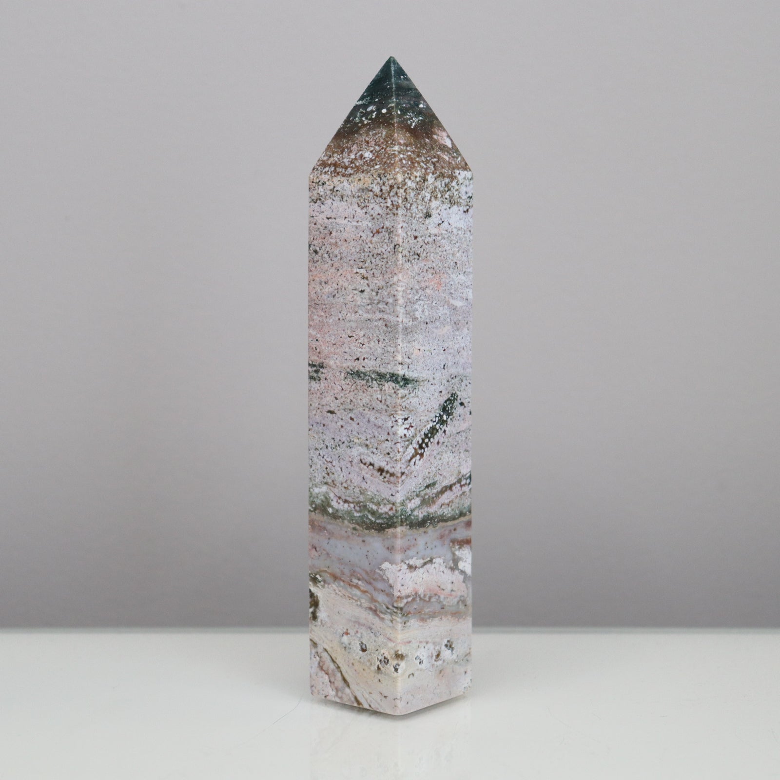 Ocean Jasper Tower  - Crescents & Crystals