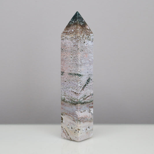 Ocean Jasper Tower  - Crescents & Crystals