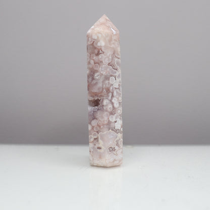 Flower Agate X Pink Amethyst Tower [9]